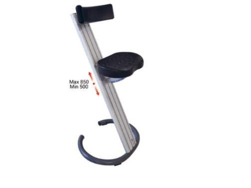 Ergonomski stol za polsedeče delo z naslonom